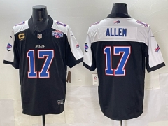 NFL Buffalo Bills Third Generation Black&White #17 Jersey(Logo1)-0840