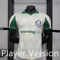 Player Version 2025-26  SE Palmeiras Away Light Yellow  Thailand Soccer Jersey AAA-888