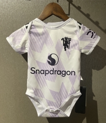 2025-26 Manchester United  Away White&Purple Baby Soccer Uniform-CS