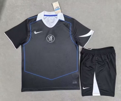 2025-26 Chelsea 2nd Away Black Soccer Uniform-7209