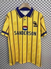 (S-4XL) 1995 Season Sheffield Wednesday Away Yellow Thailand Soccer Jersey AAA-2044