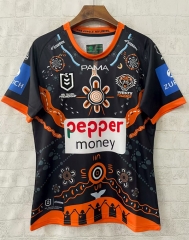 2025 Wests Tigers  Black& Orange Thailand Rugby Shirt