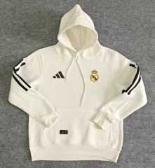 2025-26 Real Madrid White Thailand Soccer Tracksuit Top With Hat-9812