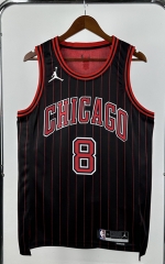 2025 Flyer Version Chicago Bulls Black&Red #8 NBA Jersey-311