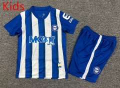 25-26 Deportivo Alavés Home Blue&White Kids/Youth Soccer Uniform-7809