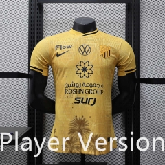 Player Version 25-26 Al Ittihad Saudi 2nd Away Yellow Thailand Soccer Jersey AAA-888