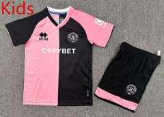 2025-26  Queens Park Rangers F.C. Away Pink&Black Kid/Youth Soccer Uniform-7809