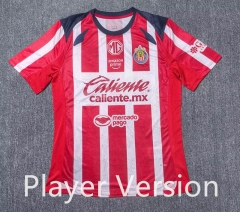 （s-4xl）Player Version 2025-26 Deportivo Guadalajara Home Red&White Thailand Soccer Jersey AAA-912