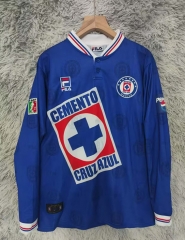 Retro Version 98-99 Cruz Azul Fútbol Club Home Blue Thailand Soccer LS Jersey AAA-9755
