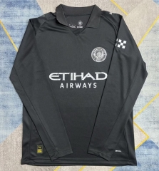 25-26 Manchester City Away Black LS Thailand Soccer Jersey AAA-422