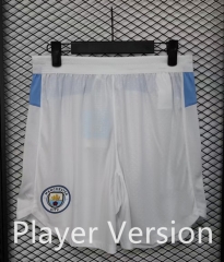 Player version 2025-26 Manchester City Home White  Thailand Soccer Shorts-888