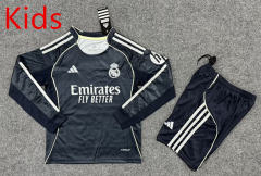 2025-2026 Real Madrid Away Royal Blue Kids/Youth Soccer LS Uniform-6748