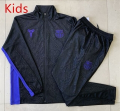 25-26 Barcelona Black Kids/Youth Soccer Jacket Uniform -815