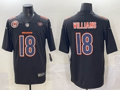 NFL Fashion Chicago Bears Black #18 Jersey(Logo4)-0840