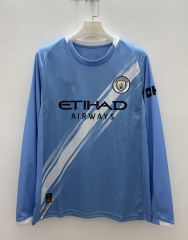 (S-4XL) 2025-26 Manchester City Home Blue LS Thailand Soccer Jersey AAA-9268