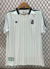 Retro Version 2025-26 Liverpool White&Green Thailand Soccer Jersey AAA-9070