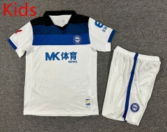 2025-26 Deportivo Alavés Away White Kids/Youth Soccer Uniform-7809
