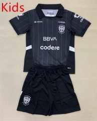 2024-2025 Monterrey 2nd Away Black Kids/Youth Soccer Uniform-AY