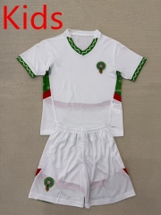 2025-26  Morocco Away White  Soccer kids  Uniform-AY