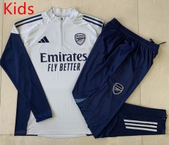 2025-2026 Arsenal Grey Kids/Youth Soccer Tracksuit-815