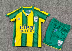 25-26 West Bromwich Albion 2nd Away Yellow Kids/Youth Soccer Uniform-7809