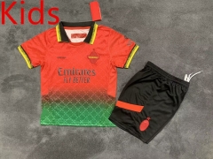 2025-26  AC Milan 3rd Away Red Kids/Youth Soccer Uniform-9070