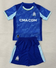 2025-26 Olympique de Marseille 2nd Away Blue Soccer Uniform-AY