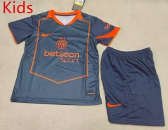 25-26 Inter Milan 2nd Away Light Gray Kids/Youth Soccer Uniform-507