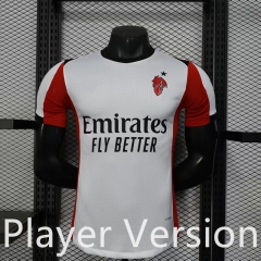 Player Version 2025-2026 AC Milan White Thailand Soccer Jersey AAA-4285