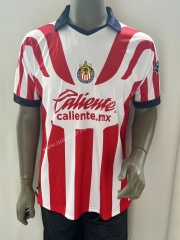 Player version Deportivo Guadalajara Home  Red&White  Thailand Soccer Jersey AAA