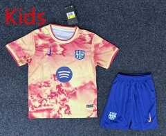 25-26 Barcelona Red&Yellow Kids/Youth Soccer Uniform-5526