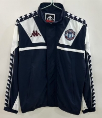 Retro version1967 Manchester United Black Thailand Soccer Trench Coat-0255