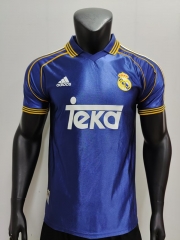 Retro Version 98-00 Real Madrid Away Blue Thailand Soccer Jersey-3685
