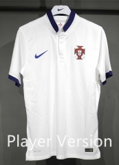 (S-3XL) Player Version 2014  Portugal Away White Thailand Soccer Jersey AAA-4563