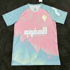 2025-2026 Morocco Pink&Blue Thailand Soccer Training Jersey AAA-2483