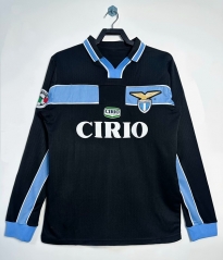 Retro Version 1998-99 Lazio Away Black LS Thailand Soccer Jersey AAA-811