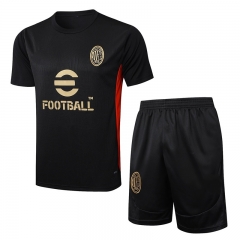 2024-25 AC Milan Black Thailand Short-sleeved Tracksuit-815