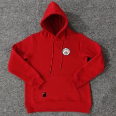 2024-25 Manchester City Red Thailand Tracksuit Top With Hat-LH