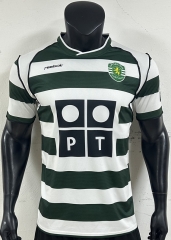 Retro Version 01-03 Sporting Lisbon Clube de Portugal Home White&Green Thailand Soccer Jersey AAA-3685