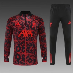 2025-26 Liverpool Red&Black  Thailand Soccer Tracksuit Uniform