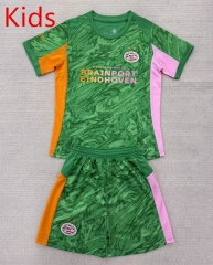 25-26 PSV Eindhoven Goalkeeper Green Kids/Youth Soccer Uniform-AY