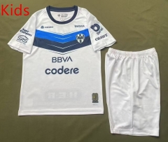 25-26 Monterrey Away White Kids/Youth Soccer Uniform-912