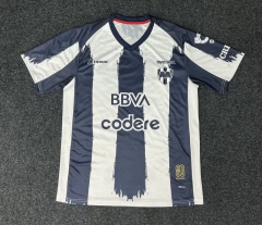 (S-4XL) 25-26 Silicone Monterrey Away White&Blue Thailand Soccer Jersey AAA-GB