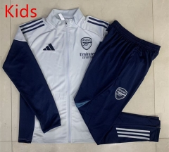 2025-2026 Arsenal Light Grey Kids/Youth Soccer Jacket Uniform-815