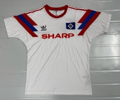 Retro Version 90-91 Hamburger SV Home White Thailand Soccer Jersey AAA-503