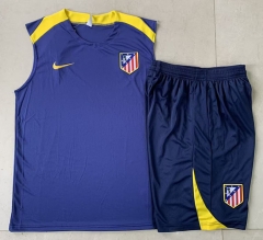 2025-26 Atletico Madrid Light Cyan Thailand Vest Soccer Tracksuit Uniform-815