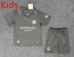 25-26 Manchester City Away Black Kids/Youth Soccer Uniform-GB