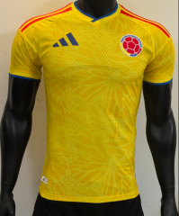 Player version 25-26 Colombia Home Yellow Thailand Soccer jersey-6950