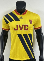 Retro Version 93-94 Arsenal Away Yellow Thailand Soccer Jersey AAA-3685
