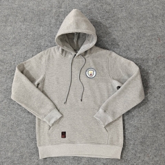2024-25 Manchester City Grey Thailand Tracksuit Top With Hat-LH